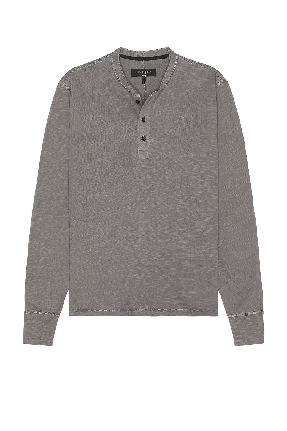 Image 1 of Rag & Bone Classic Flame Henley in Dark Grey