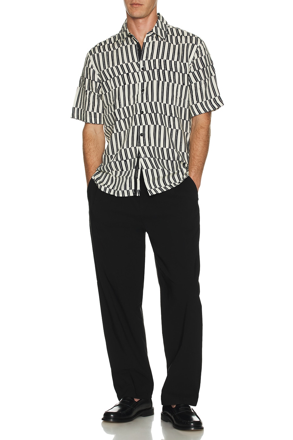 Image 1 of Rag & Bone Dalton Printed Shirt in Blue & White Joff Print