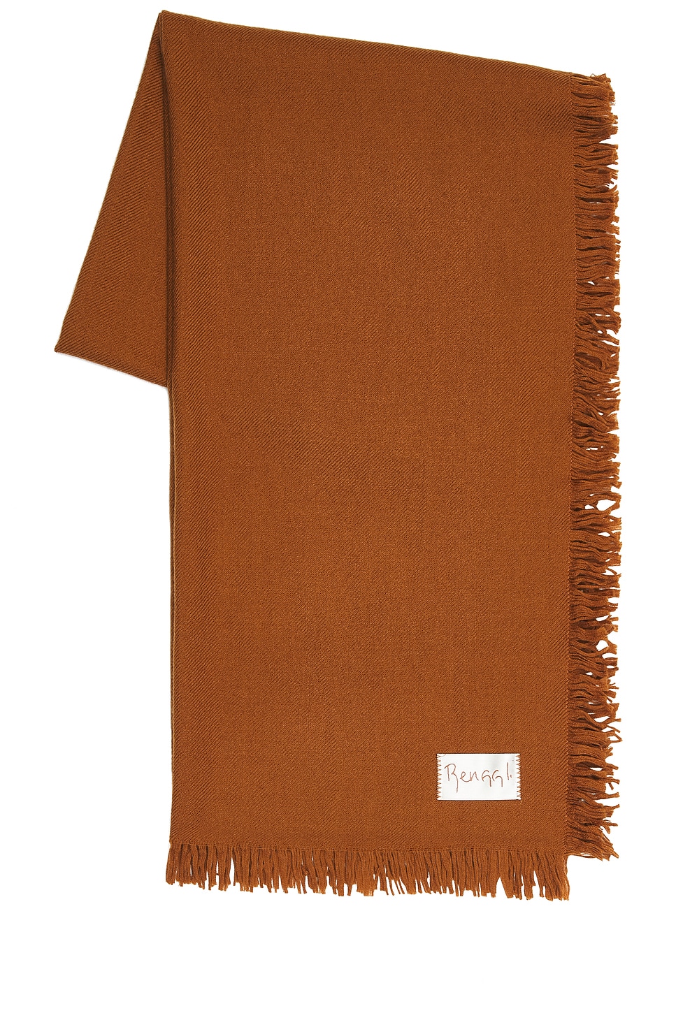 Renggli Wool Twill Scarf In Orange