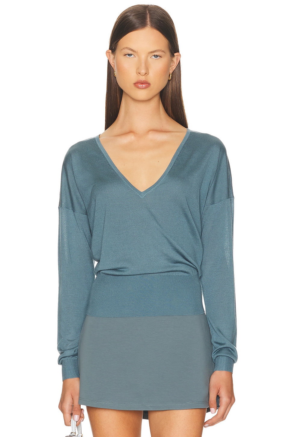 RENGGLI SILK CASHMERE V-NECK SWEATER 