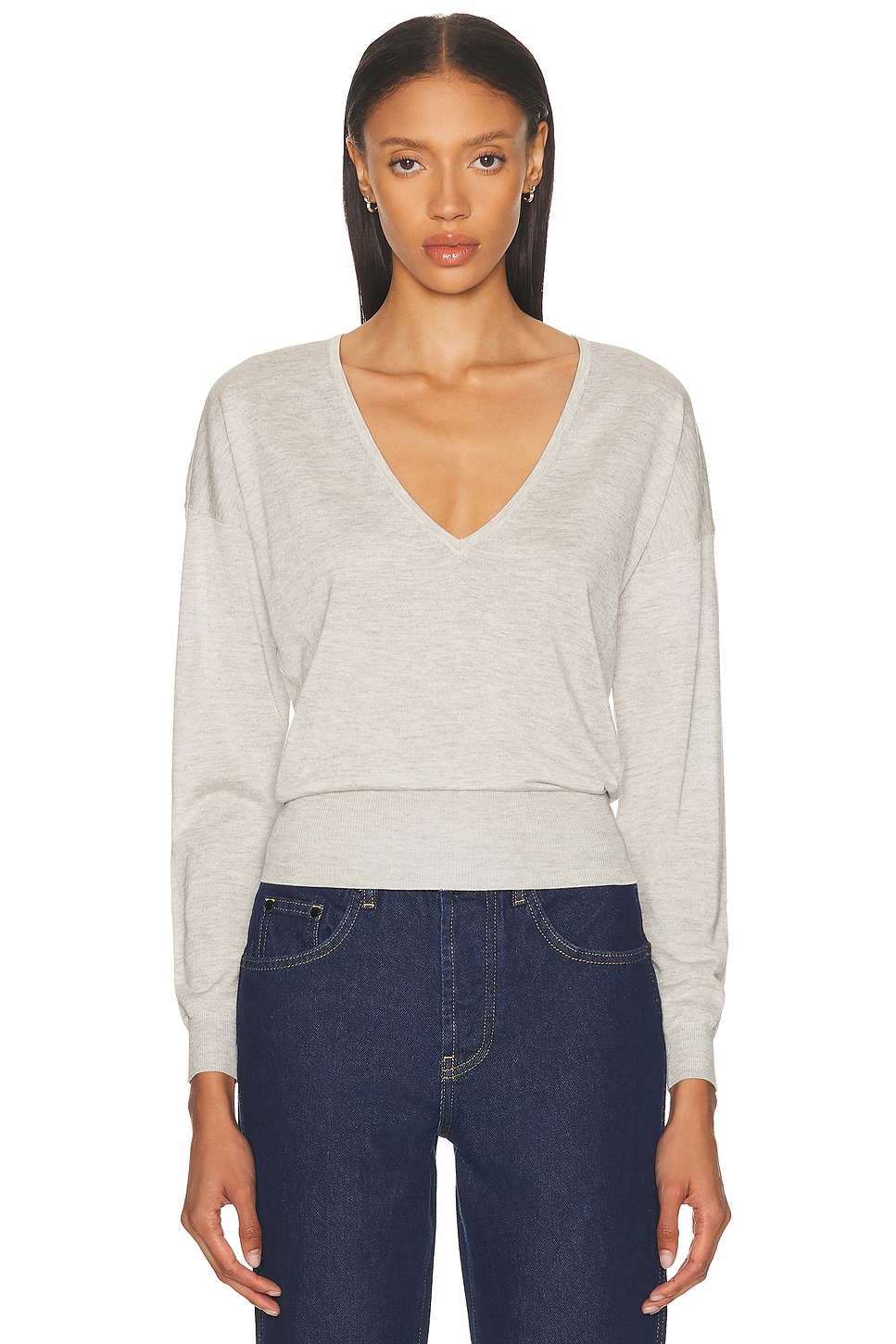 RENGGLI SILK CASHMERE V-NECK SWEATER 
