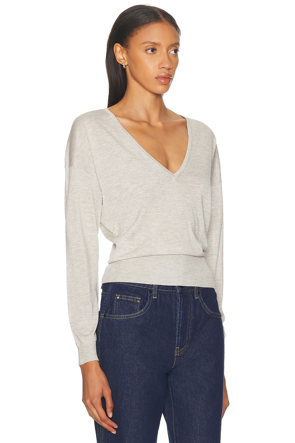 RENGGLI SILK CASHMERE V-NECK SWEATER 
