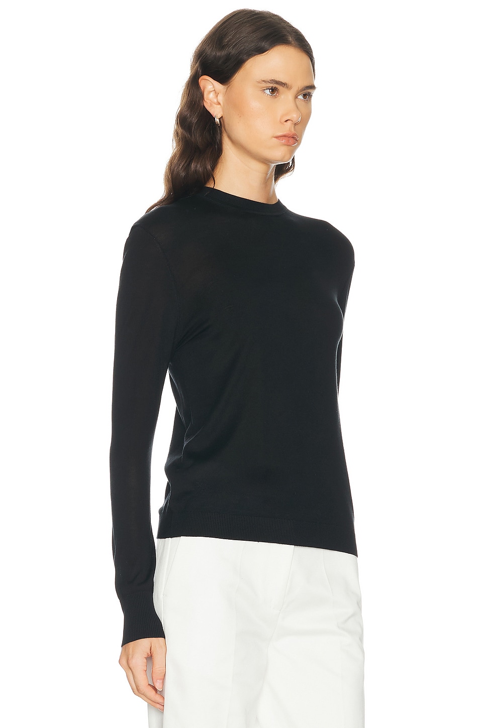 RENGGLI Silk Cashmere Crewneck Sweater | Thumbnail 2