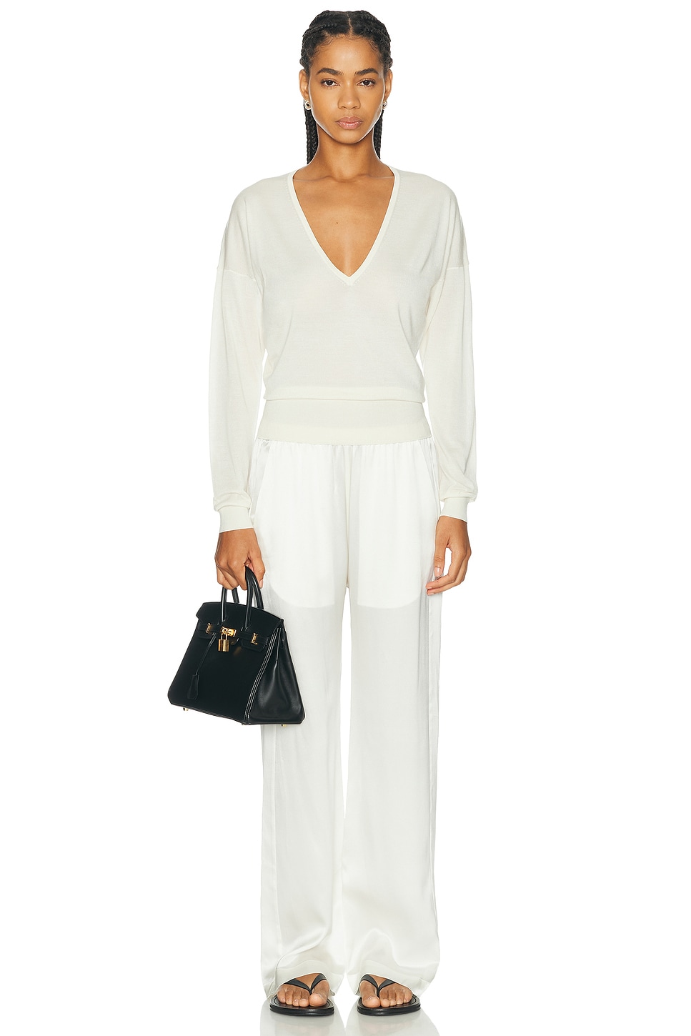 RENGGLI Silk Cashmere V-Neck Sweater | Thumbnail 4 RENGGLI Silk Cashmere V-Neck Sweater | Thumbnail 4
