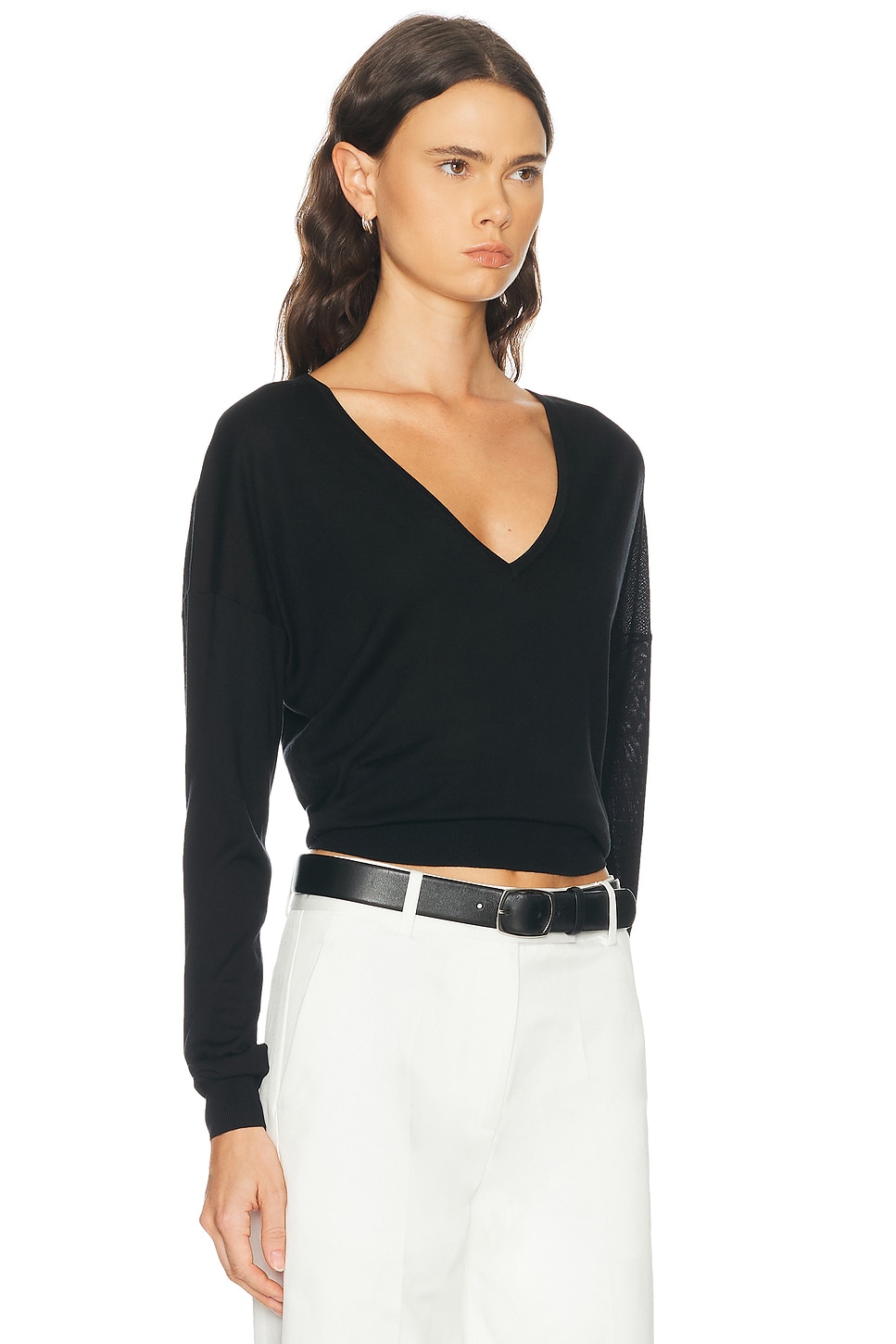 RENGGLI Silk Cashmere V-Neck Sweater | Thumbnail 2