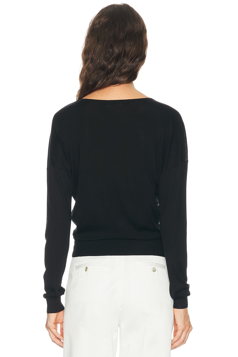RENGGLI Silk Cashmere V-Neck Sweater | Thumbnail 3