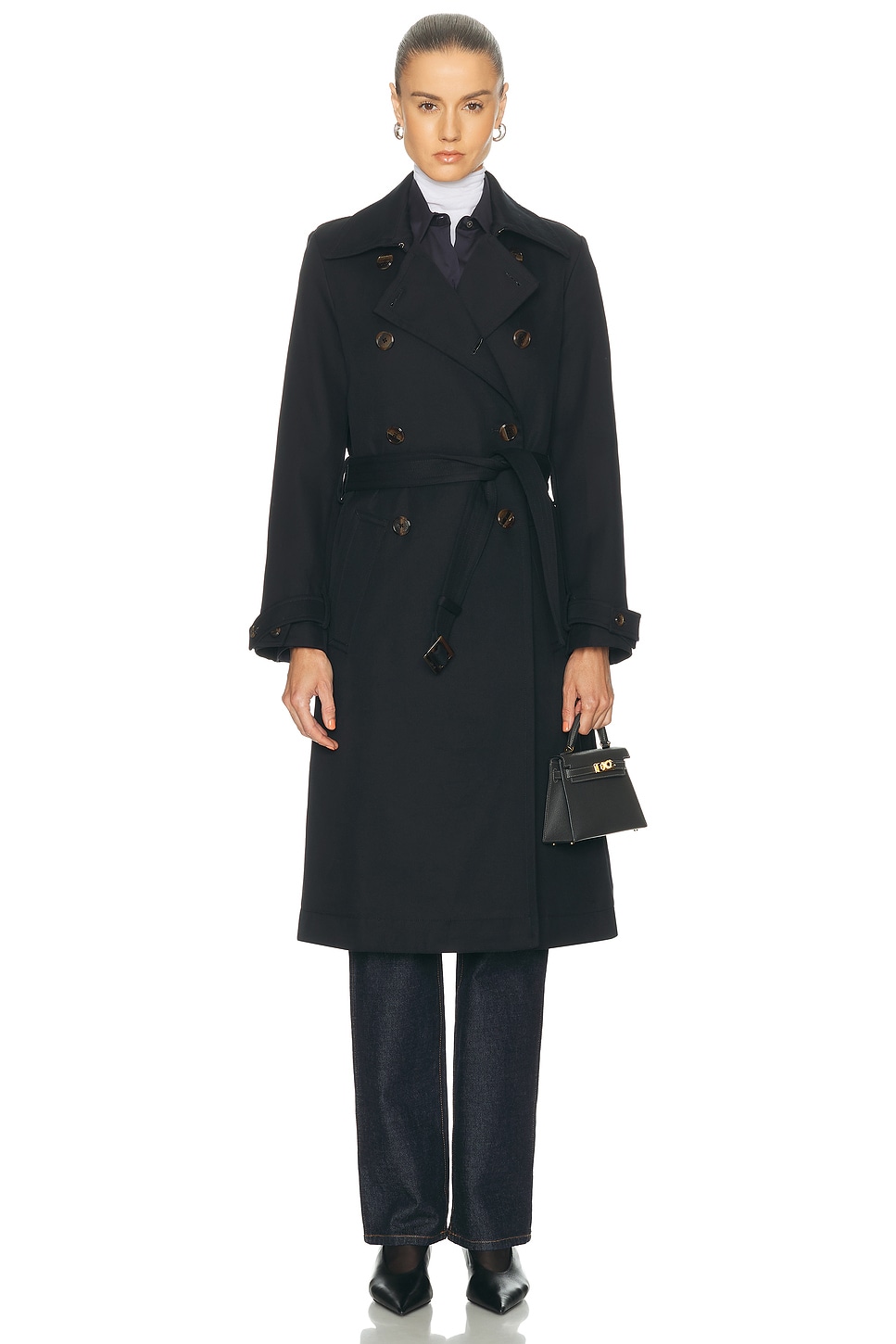 Image 1 of RENGGLI Trench Coat in Ink