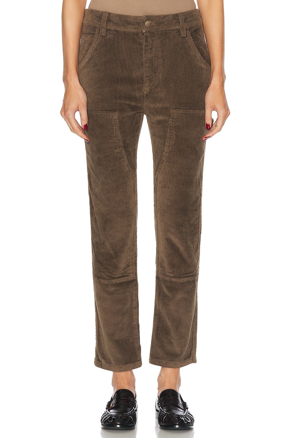 Shop Renggli Corduroy Work Pant In Umber