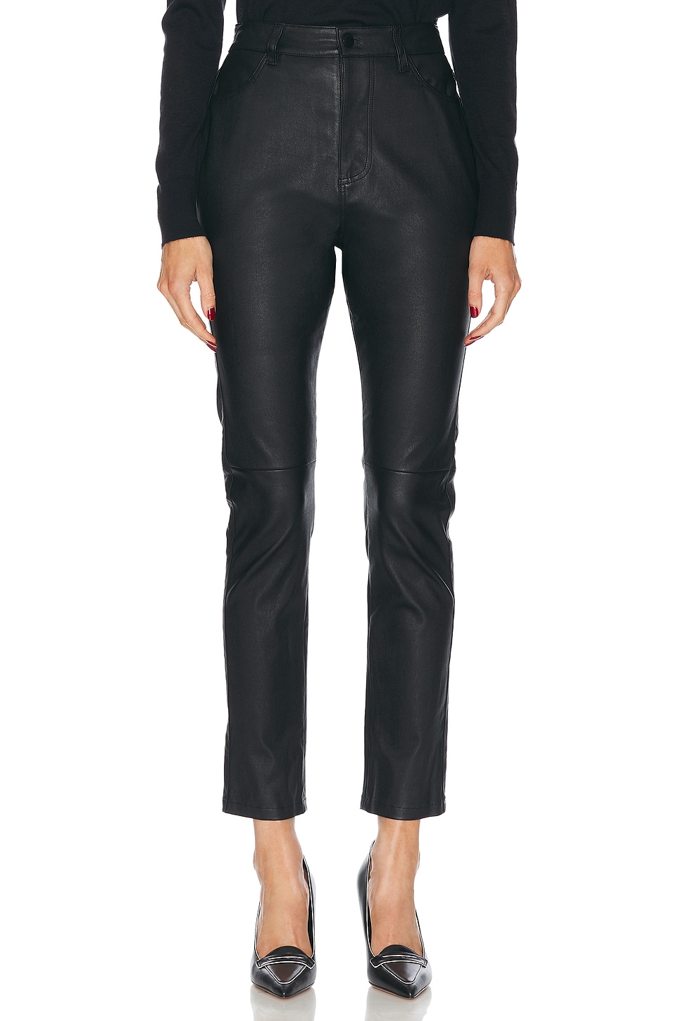 Shop Renggli Leather Pant In Ink