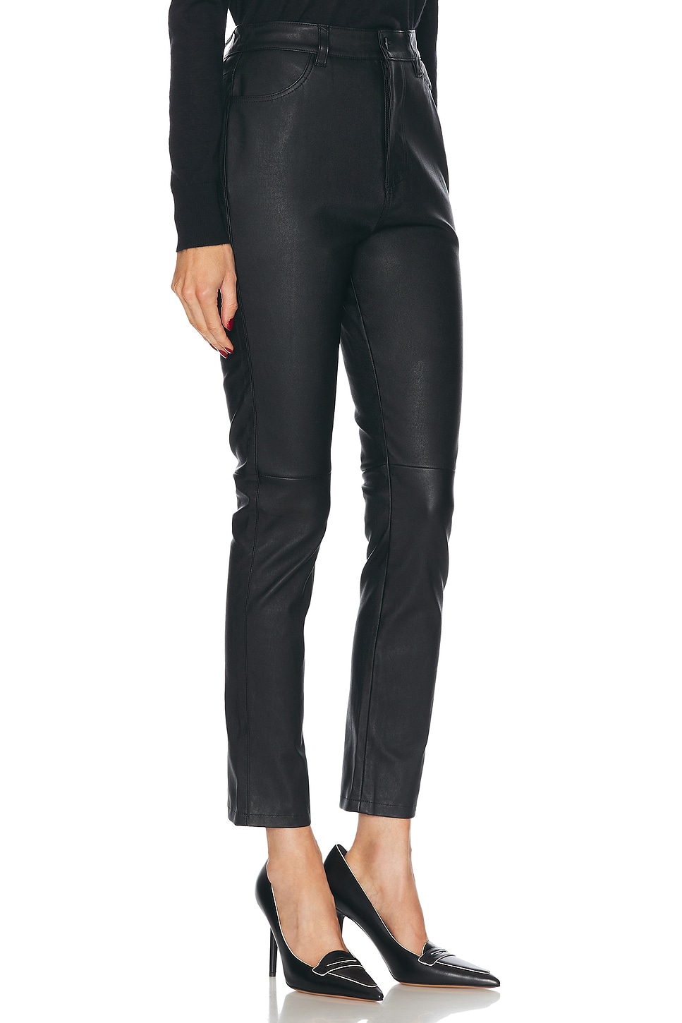 Shop Renggli Leather Pant In Ink