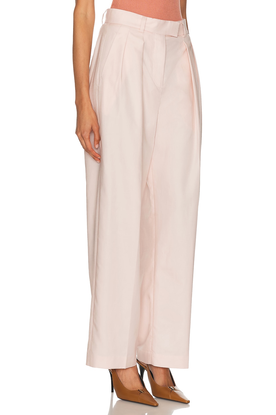 RENGGLI COTTON PLEATED TROUSER 
