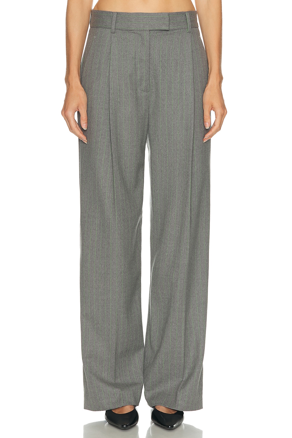 Renggli Pinstripe Trouser In Gray