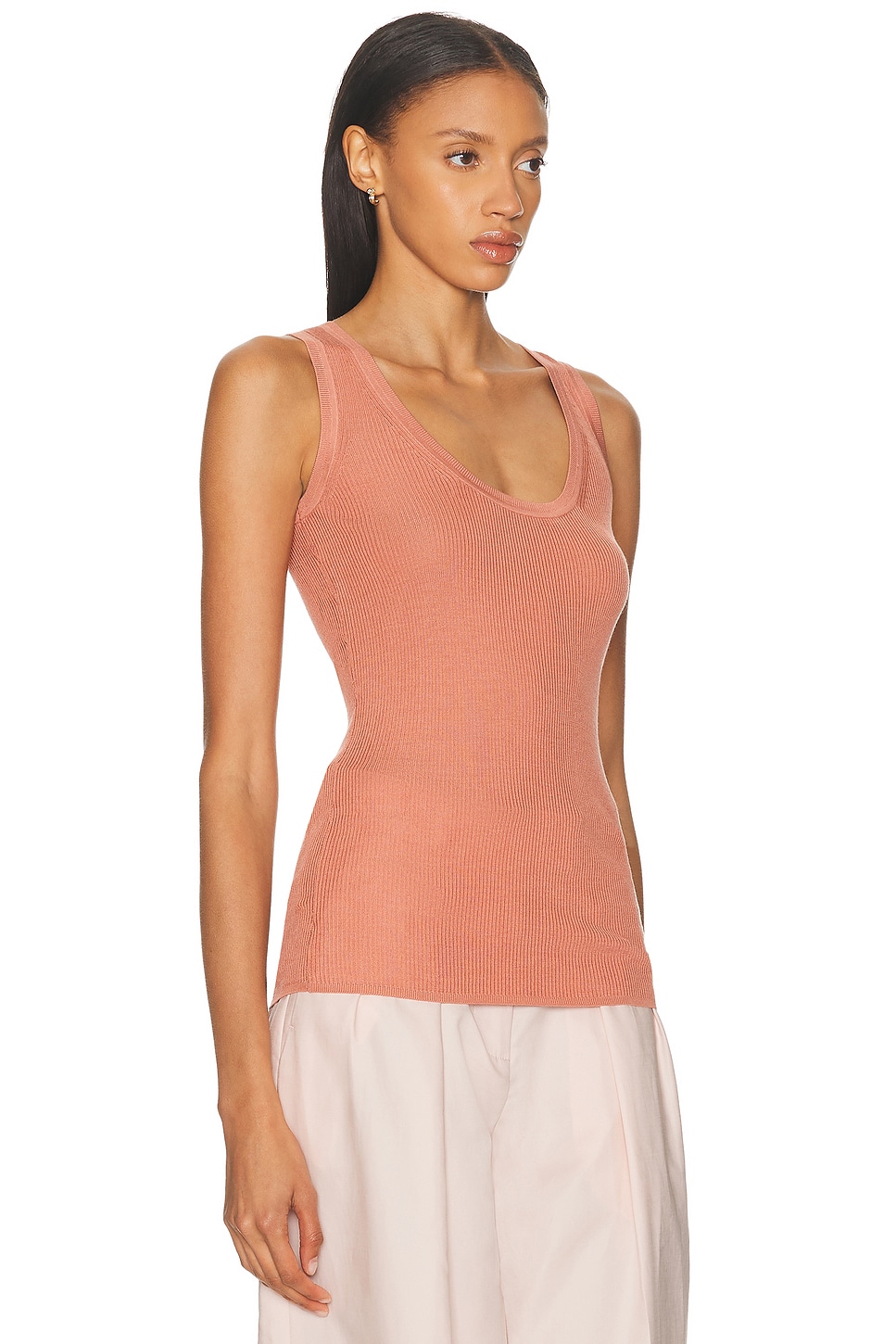 RENGGLI SCOOP NECK RIB TANK 