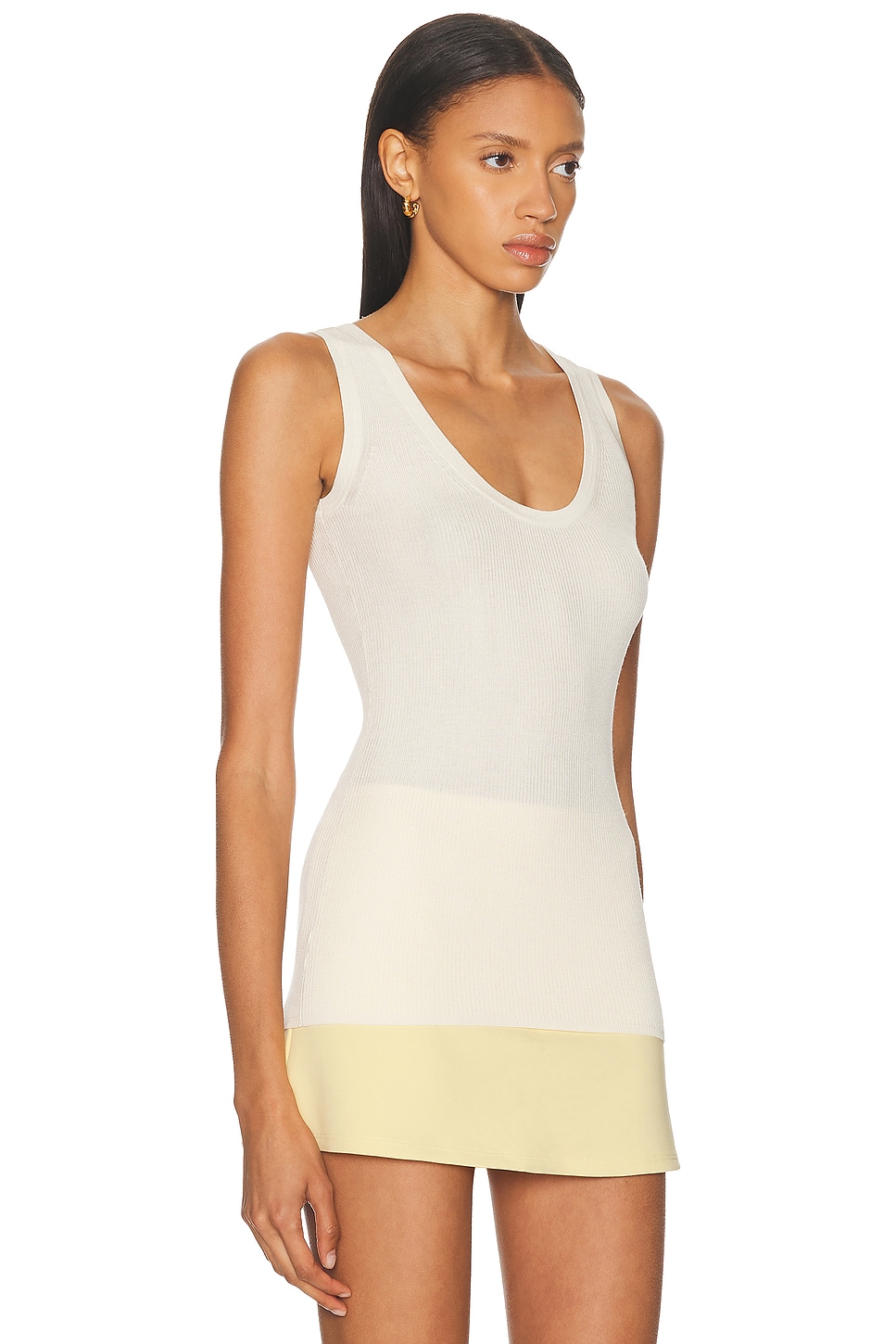 RENGGLI SCOOP NECK RIB TANK 