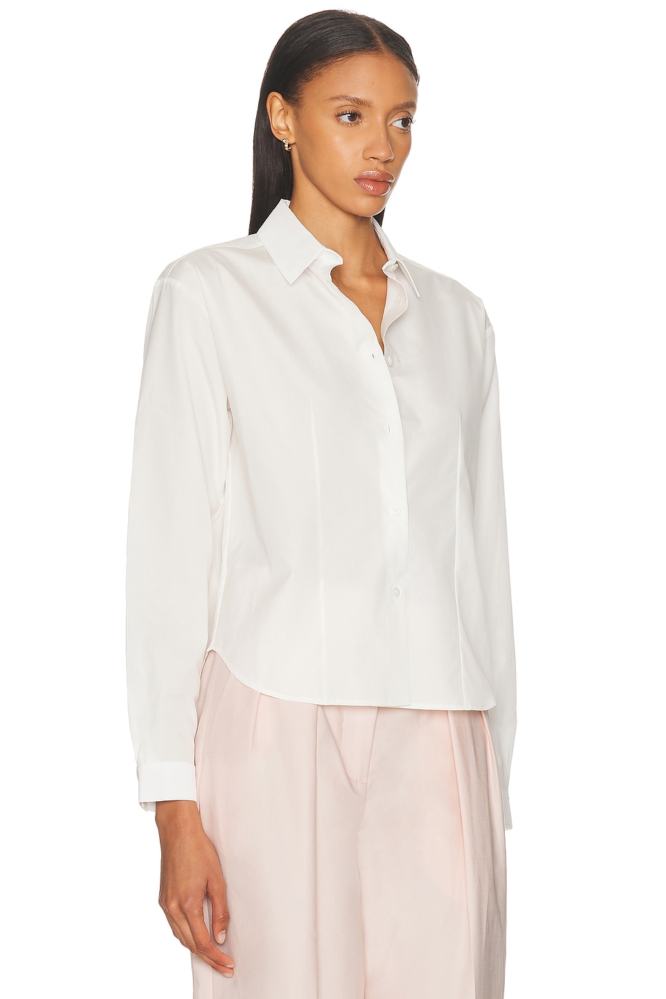 RENGGLI CROPPED LONG SLEEVE BUTTON UP TOP
