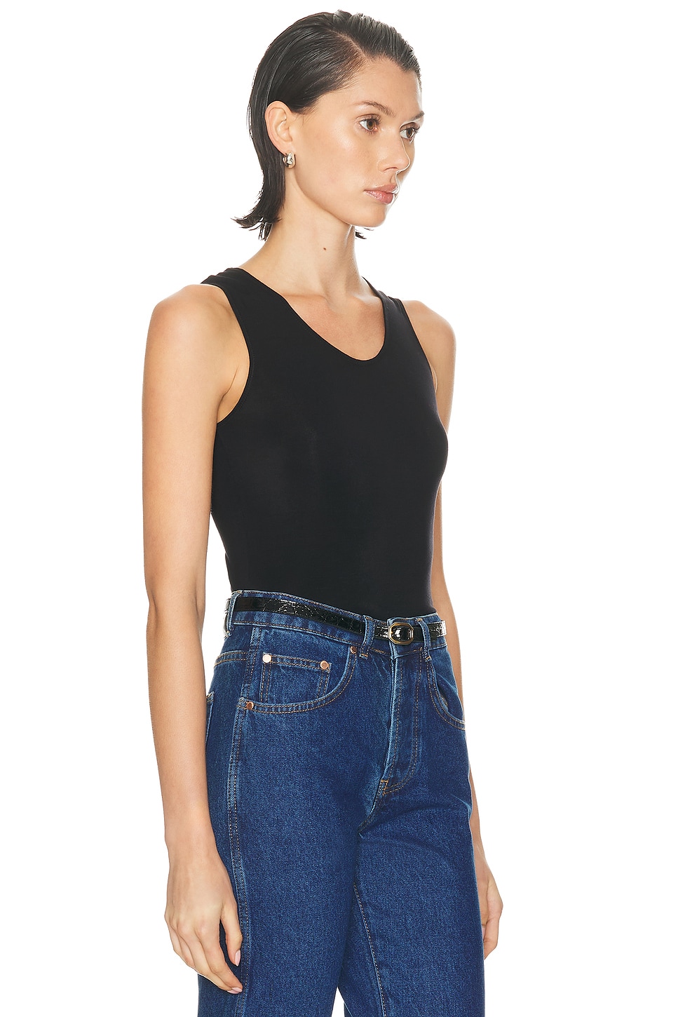 Renggli Scoop Neck Tank In Black
