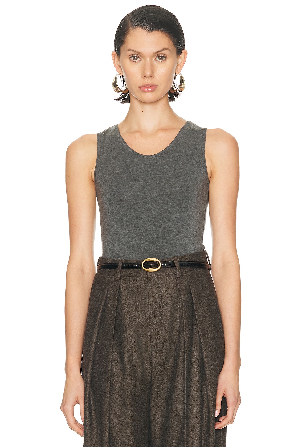 Image 1 of RENGGLI Scoop Neck Tank in Steel
