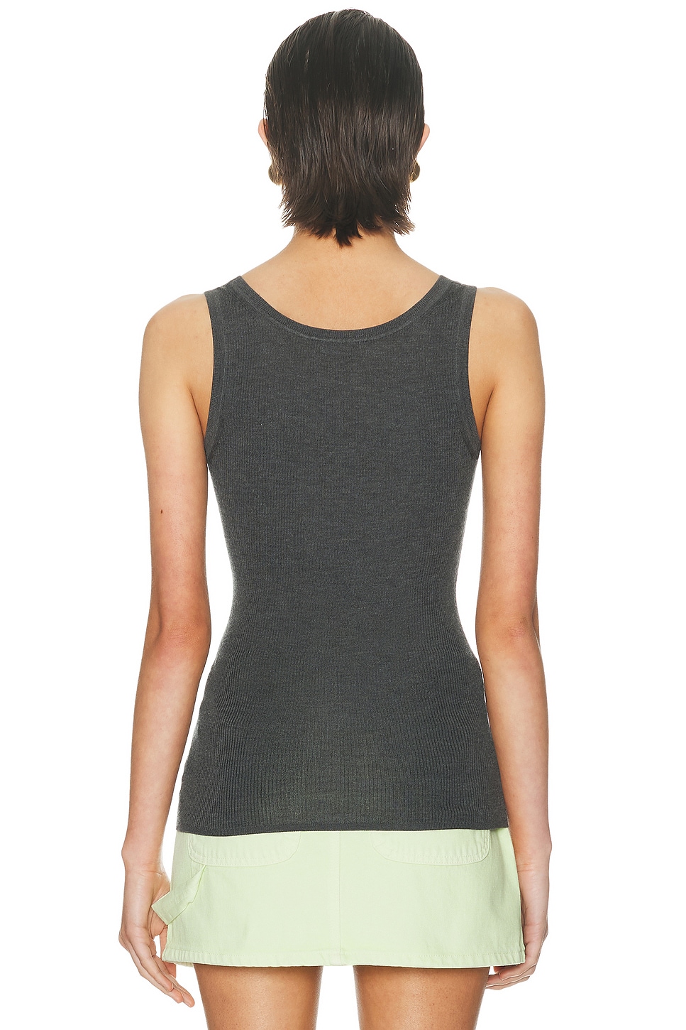 RENGGLI Scoop Neck Rib Tank Top