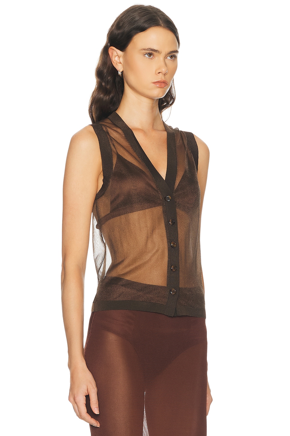 RENGGLI Sheer Knit Vest | Thumbnail 2