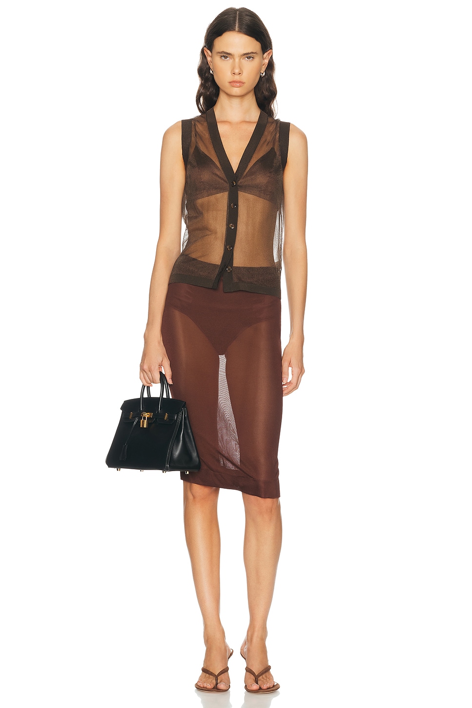RENGGLI Sheer Knit Vest | Thumbnail 4
