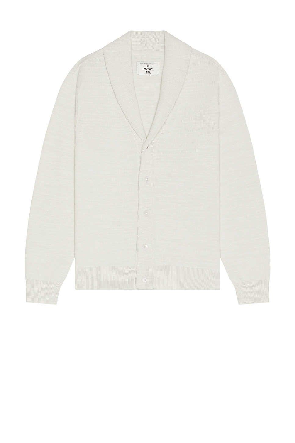 Image 1 of Reigning Champ Cotton Slub Laurel Cardigan in Oyster