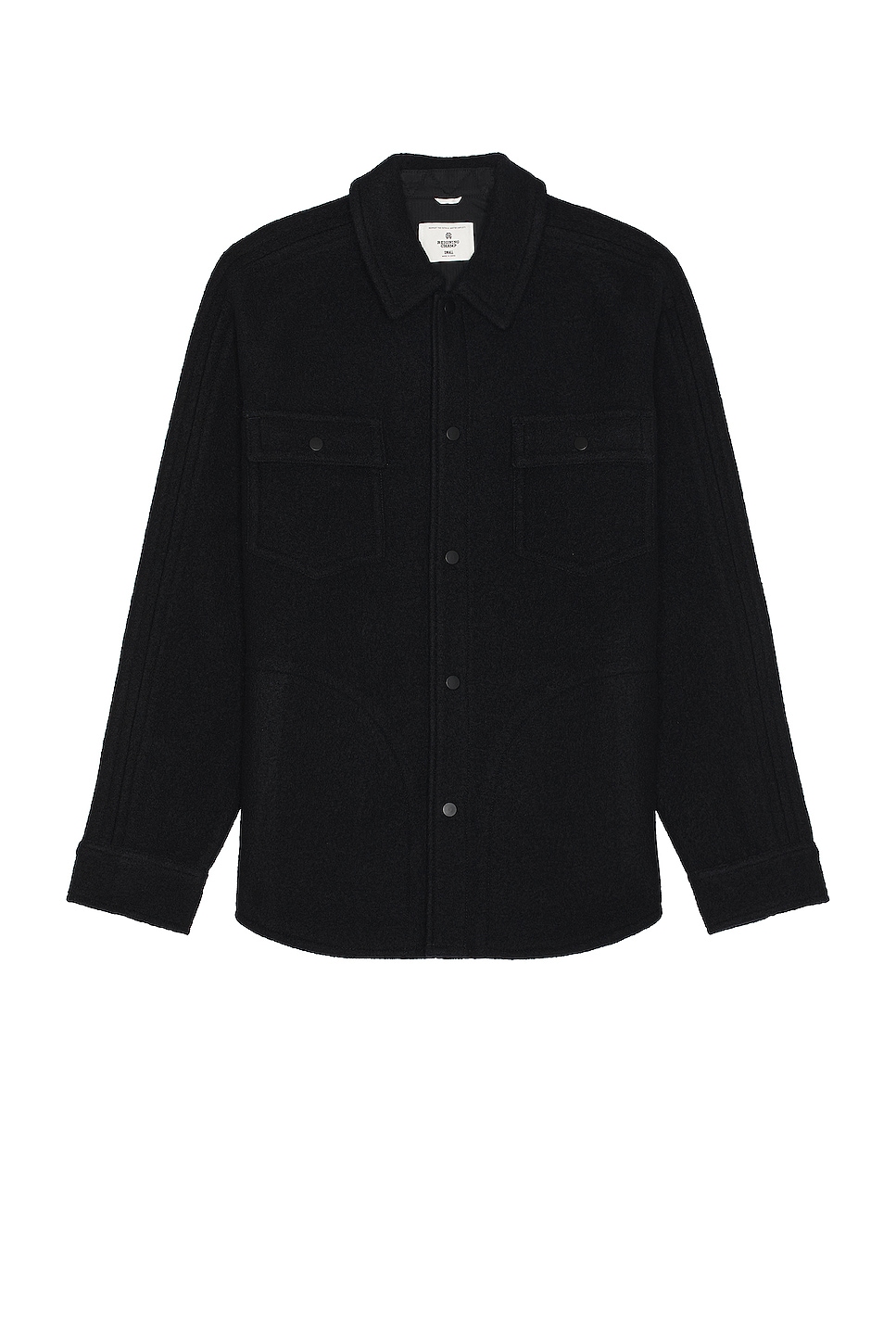 Image 1 of Reigning Champ Wool Overshirt in Black
