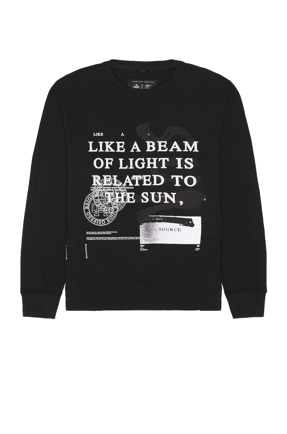 Image 1 of Reigning Champ By Jide Osifeso Source Long Sleeve in Black