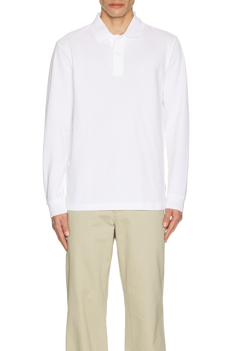 Image 1 of Reigning Champ Academy Long Sleeve Polo in White