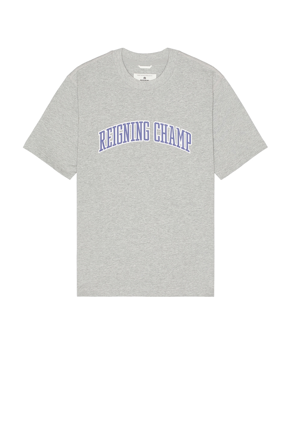 Image 1 of Reigning Champ Midweight Jersey Collegiate T-Shirt in Heather Grey