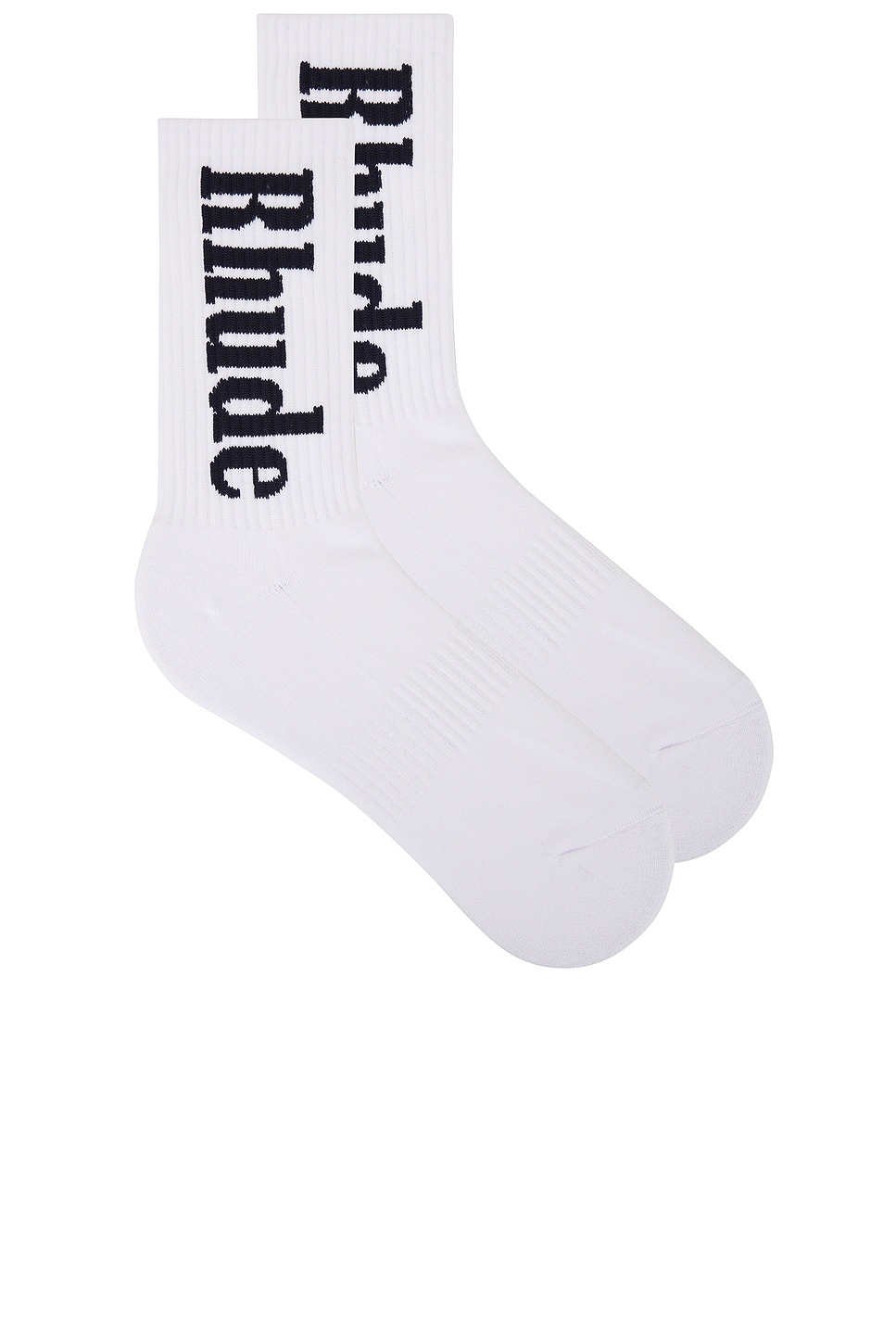 Vertical Logo Socks in White