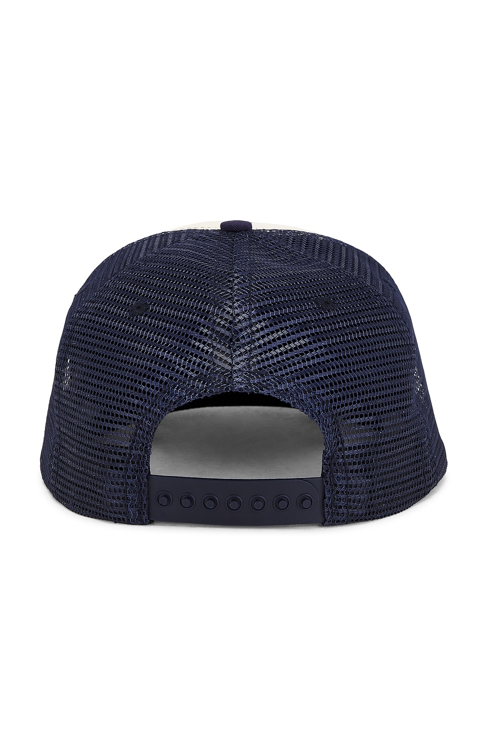 Shop Rhude Cellier Trucker Hat In Navy & Cream