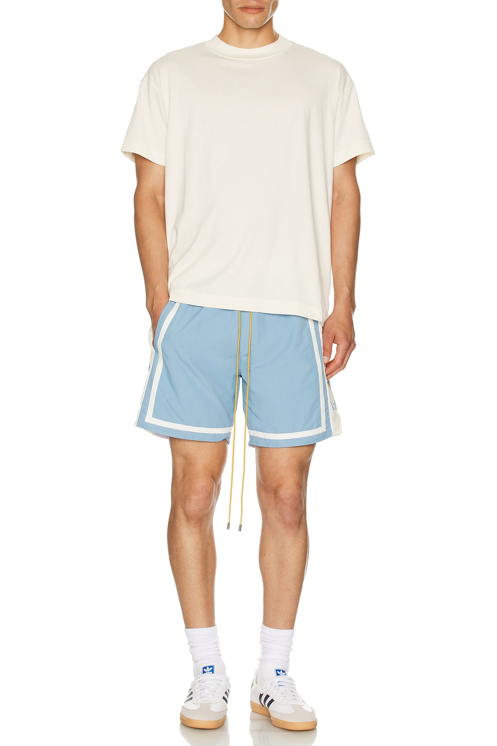 Image 1 of Rhude Moonlight Short in Powder Blue & Off White
