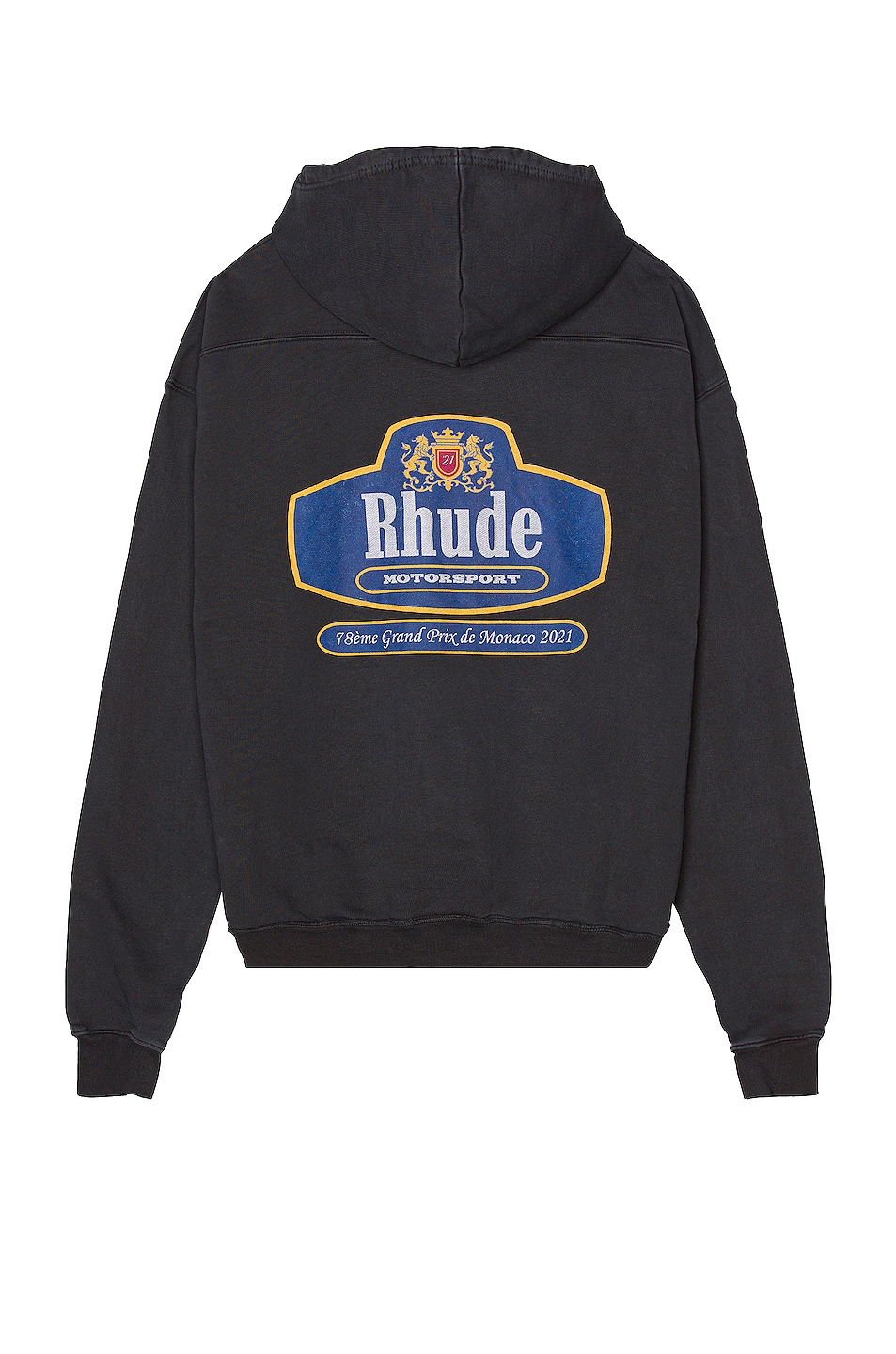 Image 1 of Rhude Racing Crest Hoodie in Black