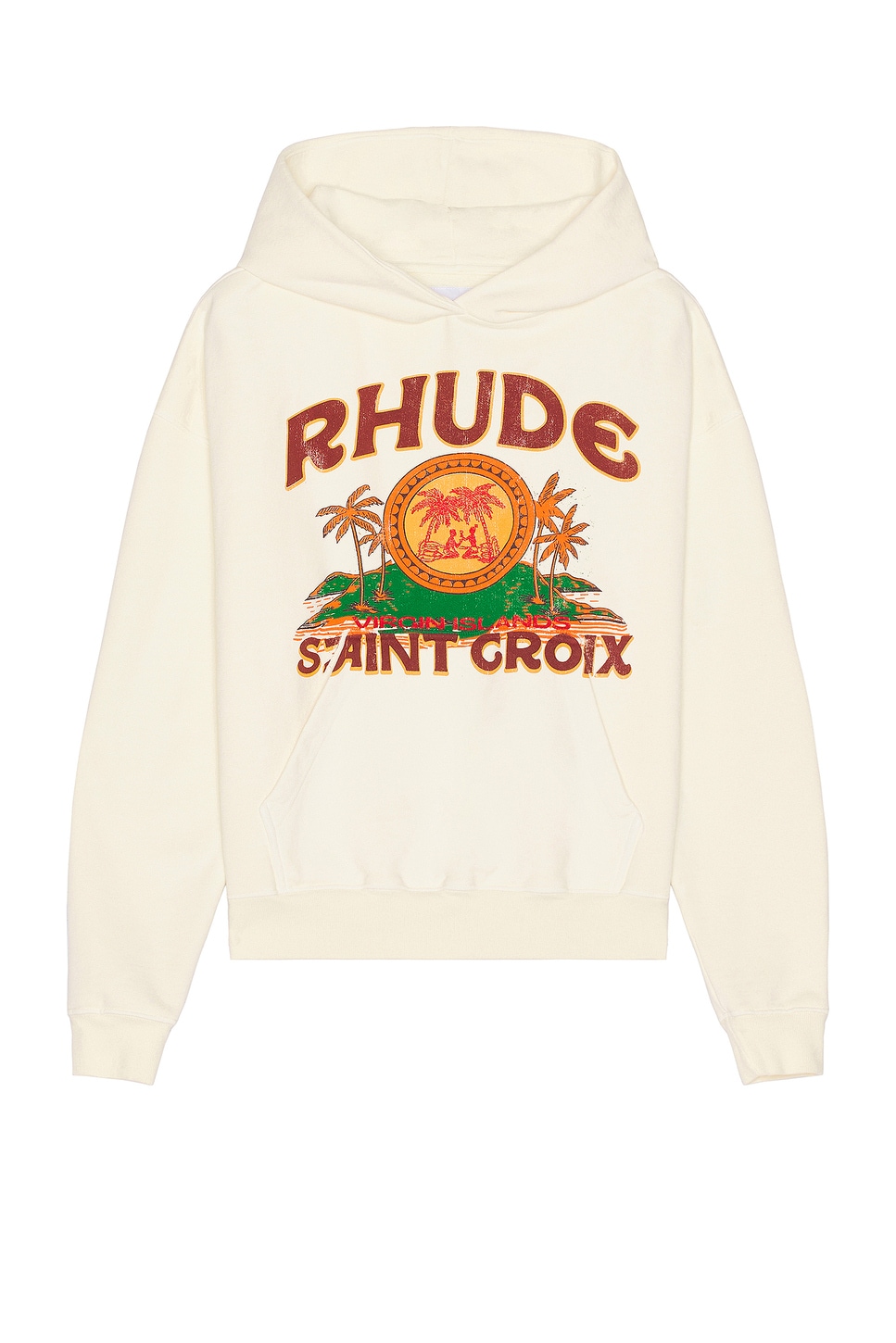 Image 1 of Rhude Rhude St. Croix Hoodie in Vintage White