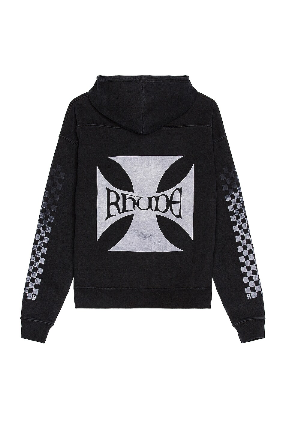 Image 1 of Rhude Classic Checkers Hoodie in Black