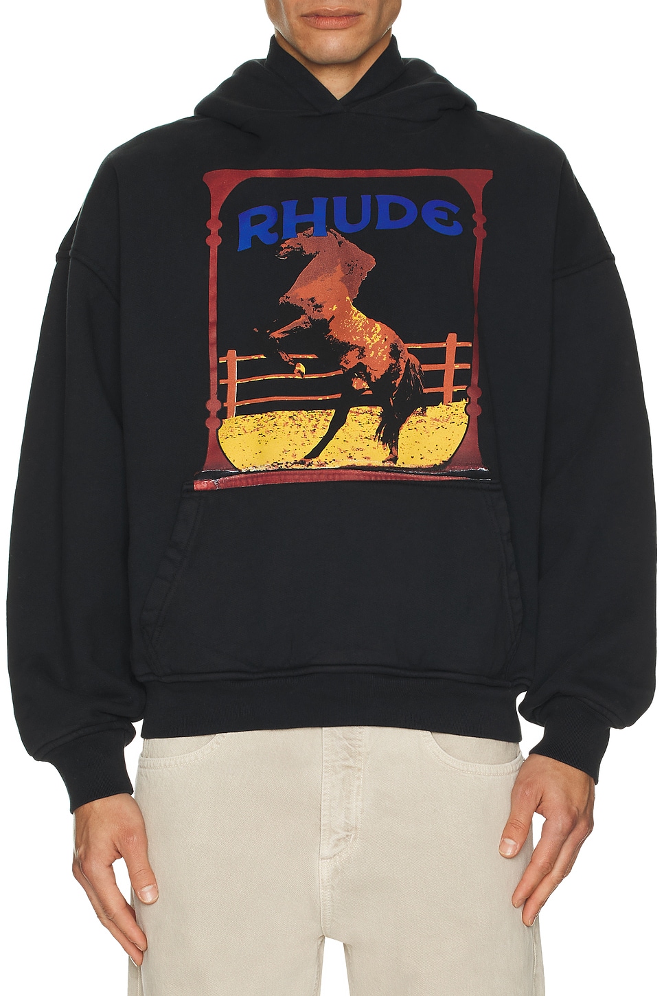 Image 1 of Rhude Cadre Hoodie in Vintage Black