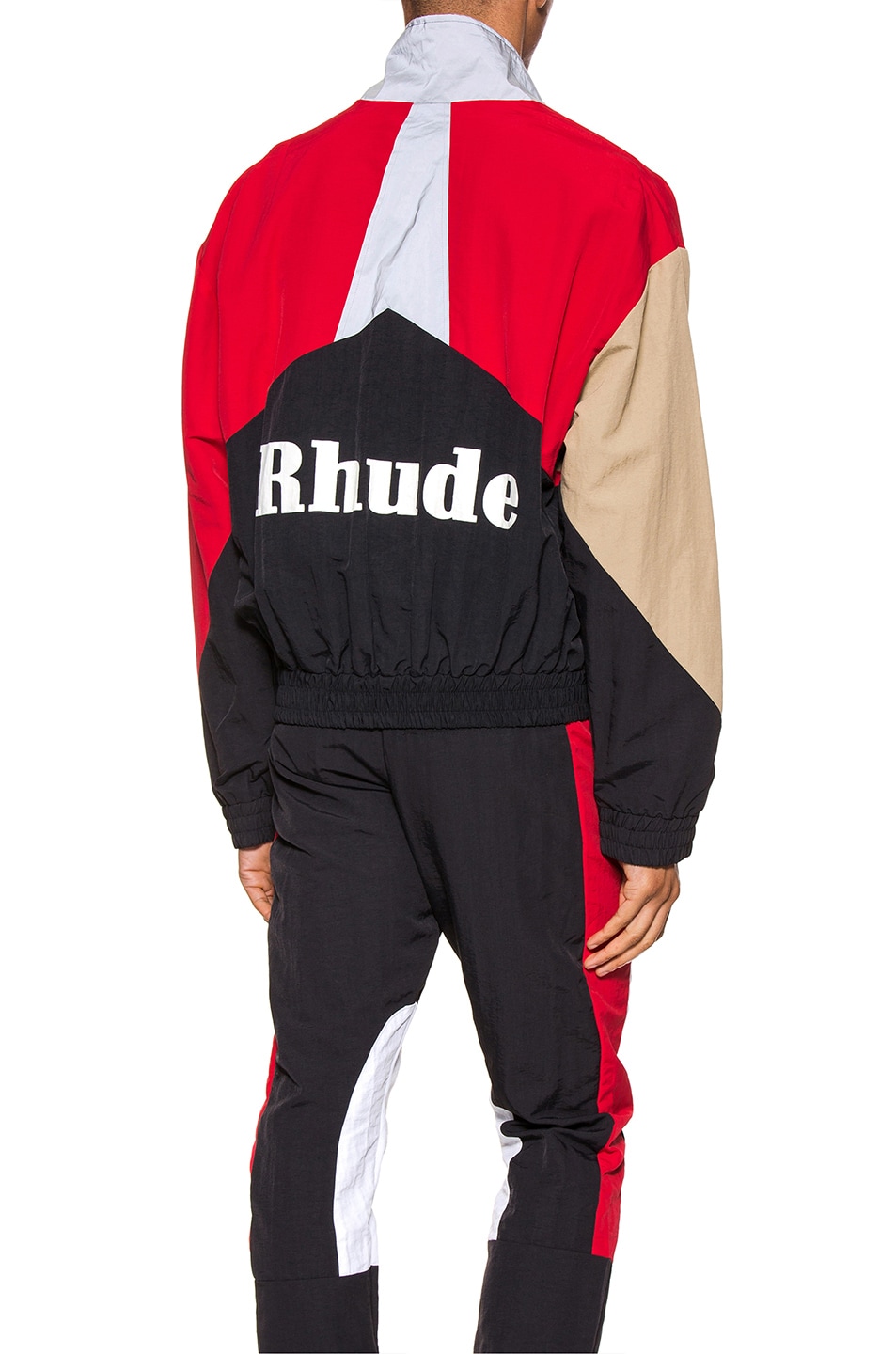 Image 1 of Rhude Flight Jacket in Red & Black & Tan