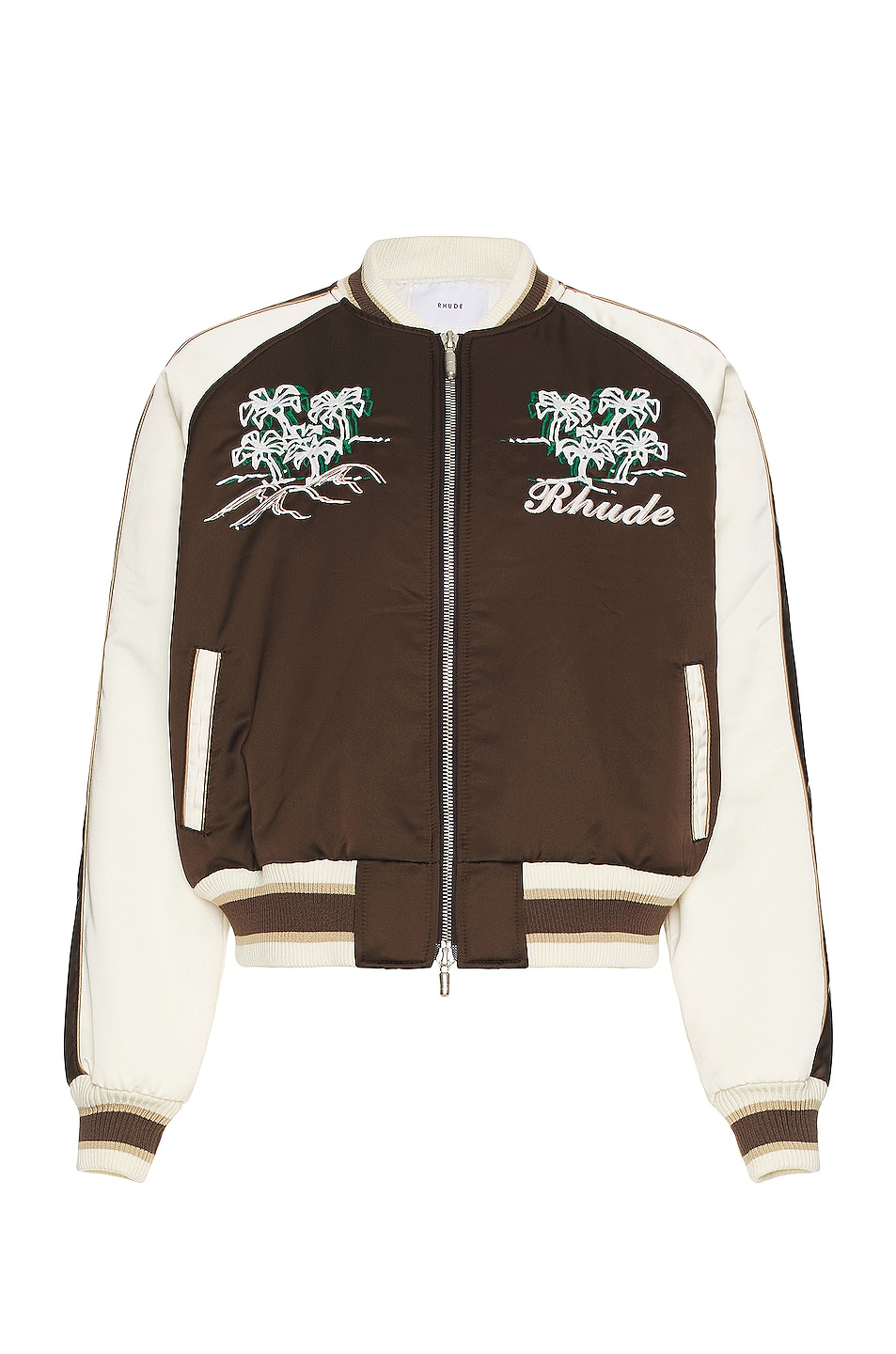 Image 1 of Rhude Souvenier Jacket in Brown & Cream