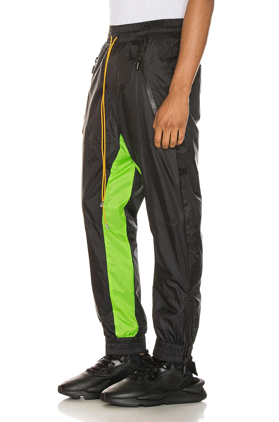 Image 1 of Rhude Flight Suit Pant in Black & Neon Green