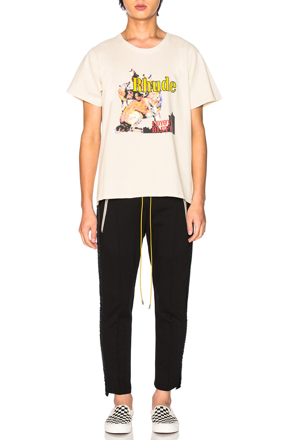Image 1 of Rhude Pin Strip Pants in Black