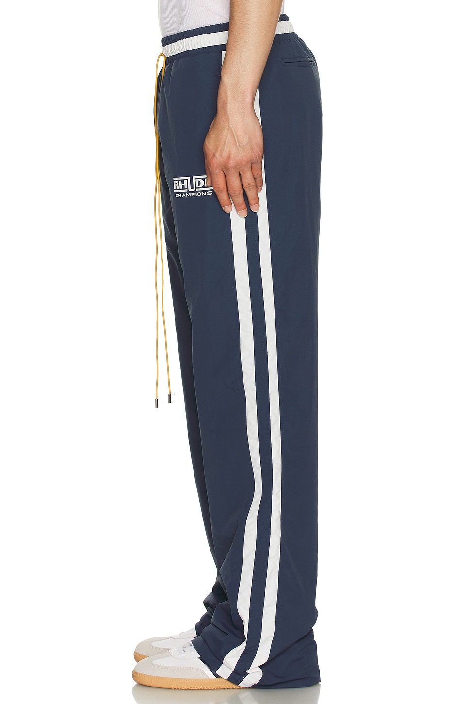 Image 1 of Rhude Champions Track Pant in Navy & Off White