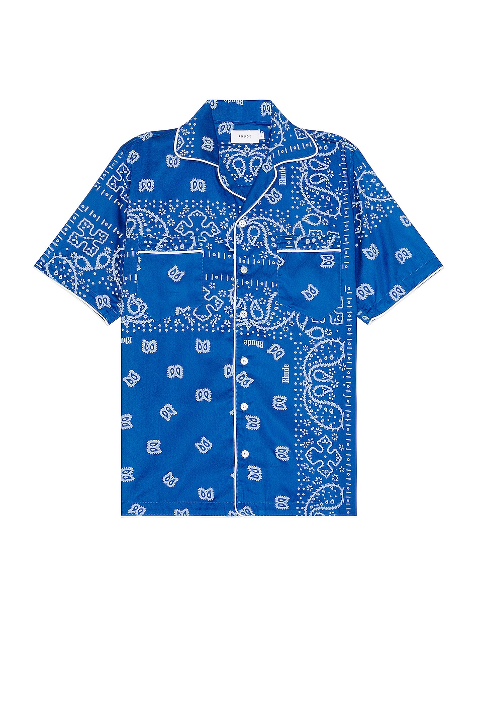 Image 1 of Rhude Bandana Track Shirt in Blue