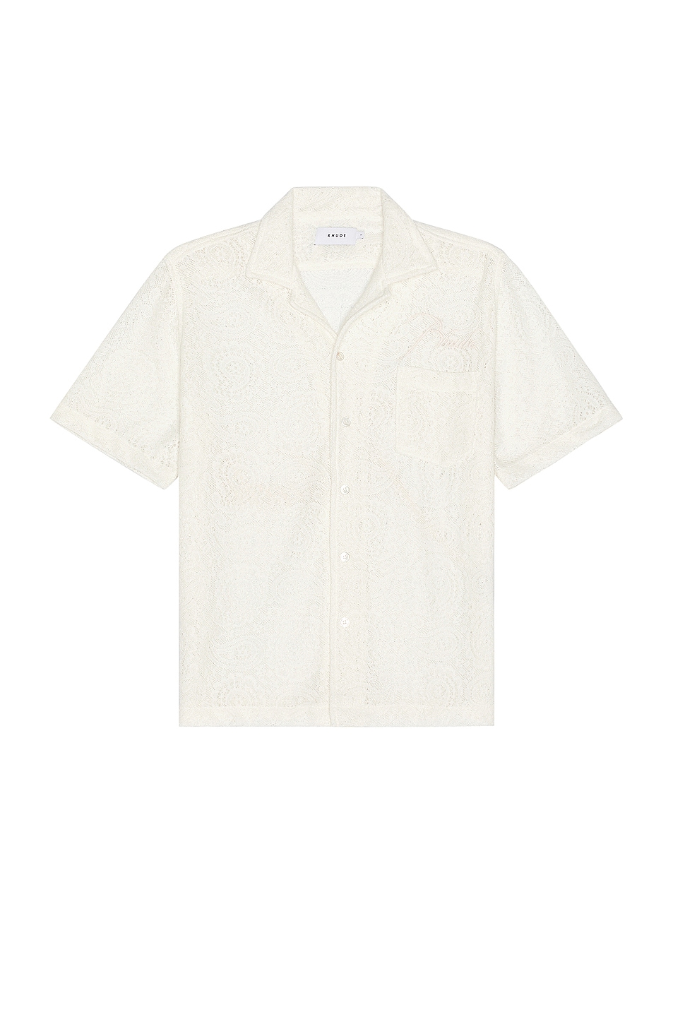 Image 1 of Rhude Ajor Lace Shirt in Creme
