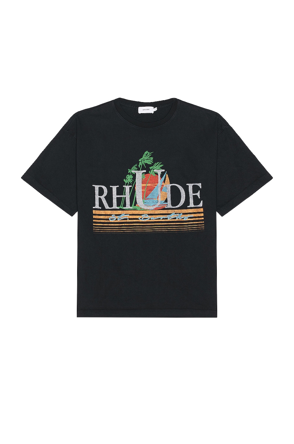 Image 1 of Rhude Tropics Tee in Vintage Black