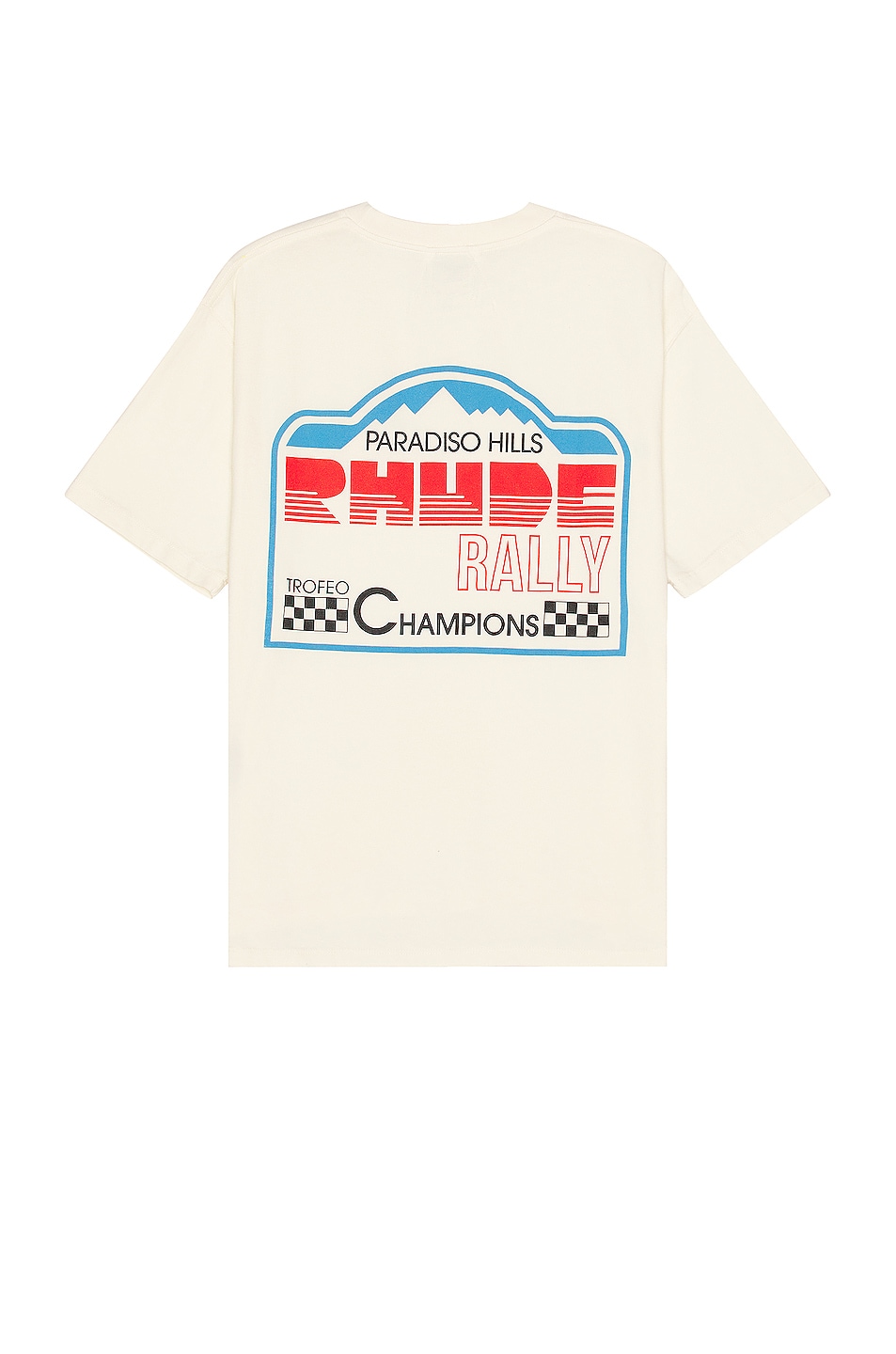 Image 1 of Rhude Paradiso Rally Tee in Vintage White