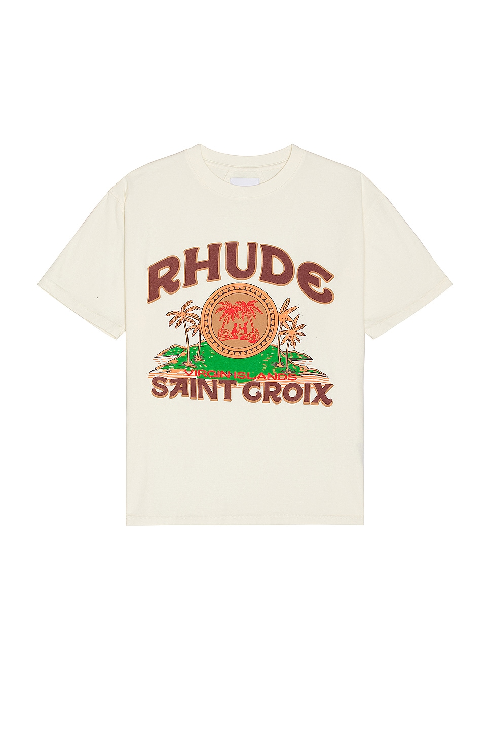 Image 1 of Rhude Saint Croix Tee in Vintage White