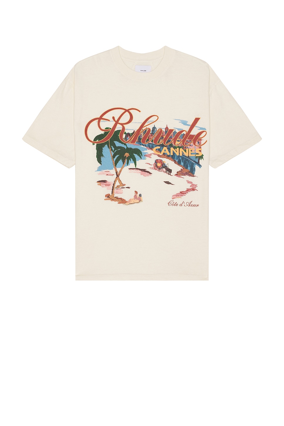 Image 1 of Rhude Cannes Beach Tee in Vintage White