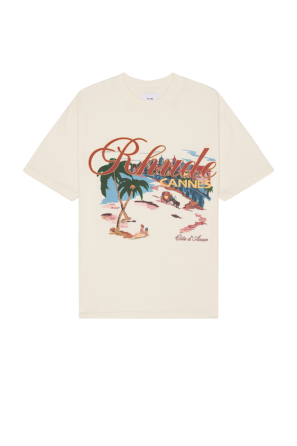 Image 1 of Rhude Cannes Beach Tee in Vintage White