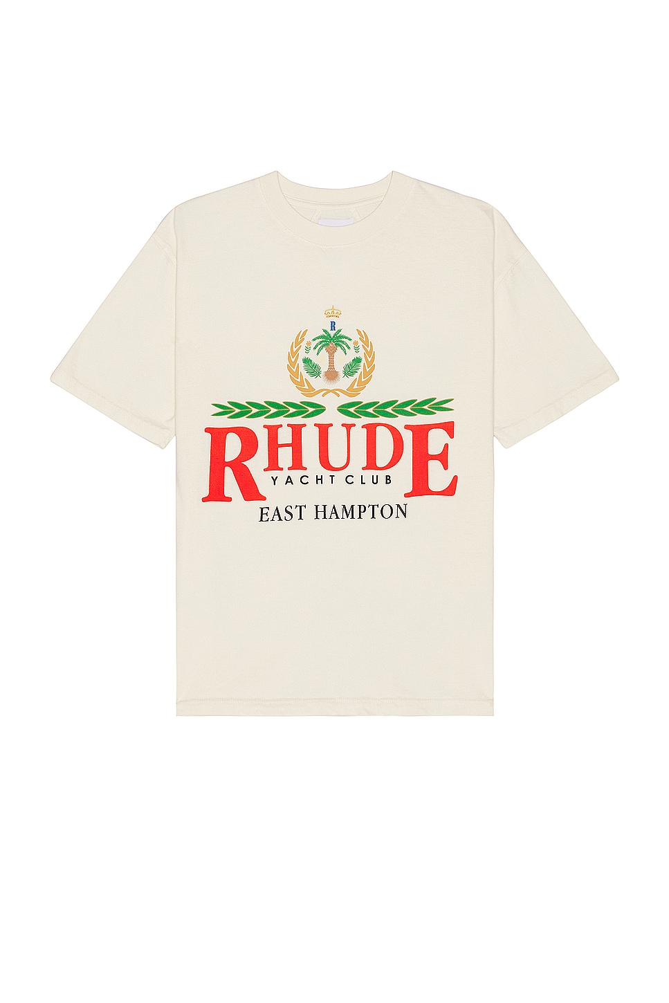 Image 1 of Rhude East Hampton Crest Tee in Vintage White