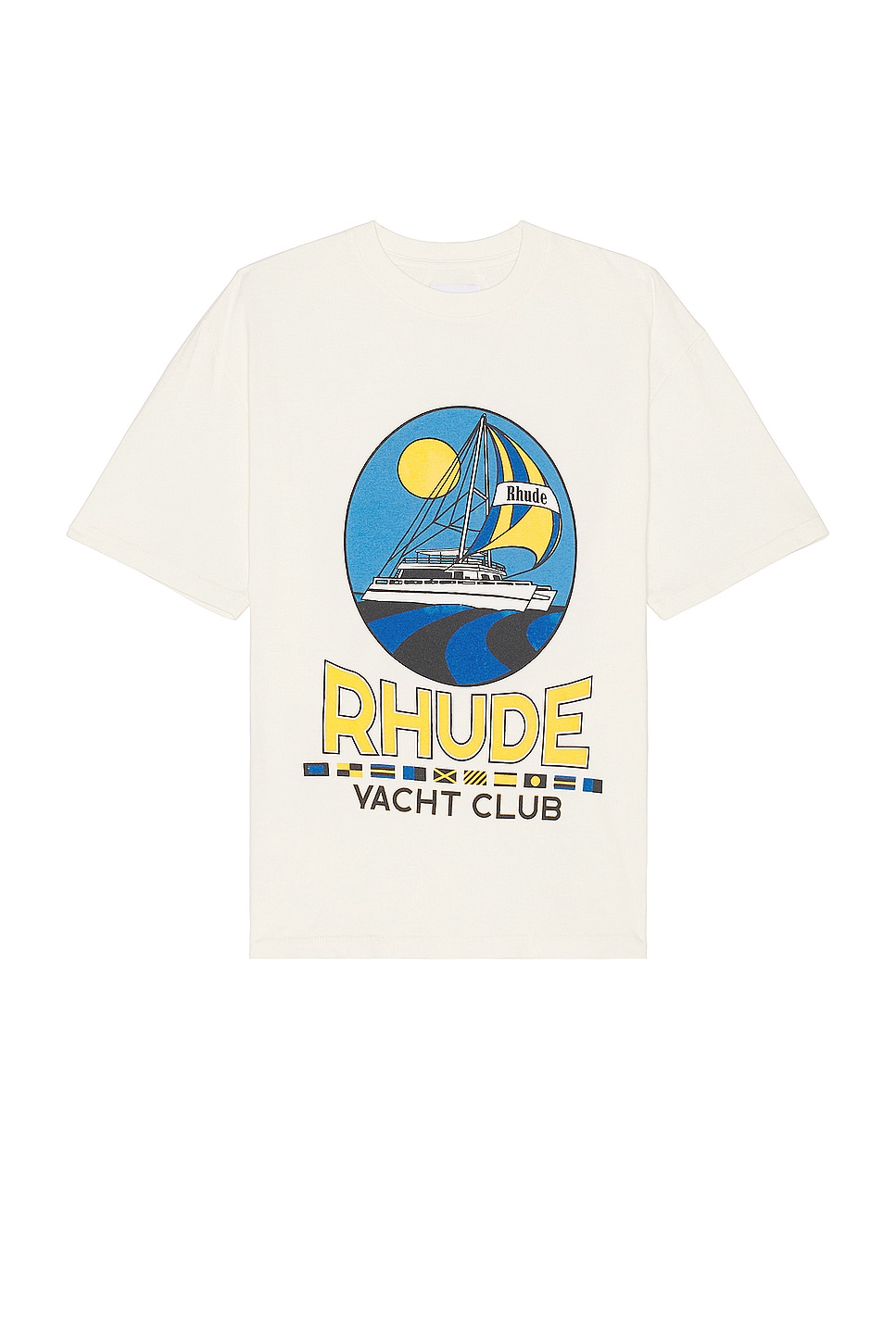 Image 1 of Rhude Yacht Club Tee in Vintage White
